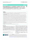 Research paper thumbnail of Hypodiploidy in a pediatric patient of T-cell acute lymphoblastic leukemia: a case report