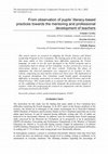 Research paper thumbnail of From observation of pupils' literacy-based practices towards the mentoring and professional development of teachers