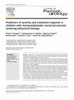 Research paper thumbnail of Predictors of severity and treatment response in children with monosymptomatic nocturnal enuresis receiving behavioral therapy