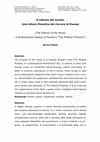 Research paper thumbnail of Il silenzio del mondo. Una lettura filosofica del «Carcere» di Pavese