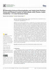 Research paper thumbnail of Relationship between Kinesiophobia and Ankle Joint Position Sense and Postural Control in Individuals with Chronic Ankle Instability—A Cross-Sectional Study