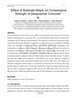 Research paper thumbnail of Effect of Sulphate Attack on Compressive Strength of Geopolymer Concrete