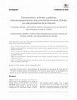 Research paper thumbnail of Conocimientos, actitudes y prácticas sobre toxoplasmosis en dos comunas de Armenia, Quindío, con alta prevalencia de la infección