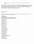 Research paper thumbnail of Prevalence and Association of Daytime Sleepiness among Commercial Vehicle Drivers in Southwestern Ethiopia: A Descriptive Cross-Sectional Study