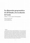 Research paper thumbnail of Martin Duer Hic Rhodus La dimension programaticade El Estado y la revolucionde Lenin