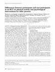 Research paper thumbnail of Differences between participants and non-participants in an RCT on physical activity and psychological interventions for older persons