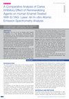 Research paper thumbnail of A Comparative Analysis of Caries Inhibitory Effect of Remineralizing Agents on Human Enamel Treated With Er:YAG Laser: An In-vitro Atomic Emission Spectrometry Analysis