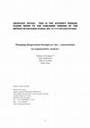 Research paper thumbnail of Managing disagreement throughyes, but… constructions: An argumentative analysis