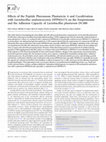 Research paper thumbnail of Effects of the Peptide Pheromone Plantaricin A and Cocultivation with Lactobacillus sanfranciscensis DPPMA174 on the Exoproteome and the Adhesion Capacity of Lactobacillus plantarum DC400