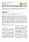 Research paper thumbnail of Welfare Deprivation of Women in Rural North-West, Nigeria