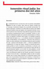 Research paper thumbnail of Inmersión ritual judía: Los primeros dos mil años