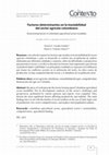 Research paper thumbnail of Factores determinantes en la inestabilidad del sector agrícola colombiano