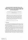 Research paper thumbnail of Integration Model of Conservation Values in The Subject of Study in The UNNES Faculty of Engineering to Support The Vision of Conservation Knowledge And International Reputation