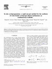 Research paper thumbnail of In situ cyclopropanation: a rapid one-pot method for the synthesis of resin bound cyclopropyl phenyl methanones as combinatorial scaffolds