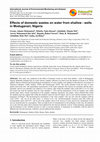 Research paper thumbnail of Effects of Domestic Wastes on Water from Shallow - Wells in Moduganari, Nigeria