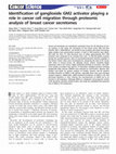 Research paper thumbnail of Identification of GM2A Playing a Role in Cancer Cell Migration through Proteomic Analysis of Breast Cancer Secretome