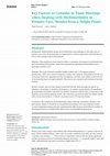 Research paper thumbnail of Key Factors to Consider in Team Meetings when Dealing with Multimorbidity in Primary Care: Results from a Delphi Panel