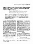 Research paper thumbnail of Effects of insulin on the glucose uptake by the thyroid gland of the turtleChrysemys dorbigni acclimated to different temperatures