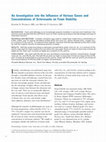 Research paper thumbnail of An Investigation into the Influence of Various Gases and Concentrations of Sclerosants on Foam Stability