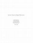 Research paper thumbnail of Lecture Notes for Digital Electronics