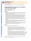 Research paper thumbnail of Relationships Between Early Gestures and Later Language in Children With Fragile X Syndrome