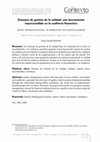 Research paper thumbnail of Sistemas de gestión de la calidad: una herramienta imprescindible en la auditoría financiera