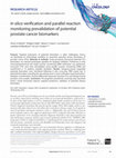 Research paper thumbnail of In silico verification and parallel reaction monitoring prevalidation of potential prostate cancer biomarkers