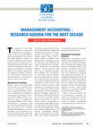 Research paper thumbnail of Management Accounting - Research Agenda for the Next Decade