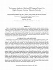 Research paper thumbnail of Performance Analysis of the AeroTP Transport Protocol for Highly-Dynamic Airborne Telemetry Networks