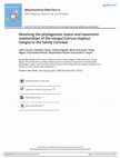 Research paper thumbnail of Resolving the phylogenetic status and taxonomic relationships of the Hangul (Cervus elaphus hanglu) in the family Cervidae