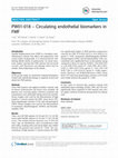 Research paper thumbnail of PW01-018 – Circulating endothelial biomarkers in FMF