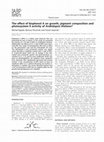 Research paper thumbnail of The effect of bisphenol A on growth, pigment composition and photosystem II activity of Arabidopsis thaliana