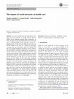 Research paper thumbnail of The impact of social networks on health care