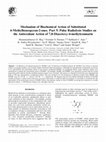 Research paper thumbnail of Mechanism of biochemical action of substituted 4-Methylbenzopyran-2-ones. Part 5: Pulse radiolysis studies on the antioxidant action of 7,8-diacetoxy-4-methylcoumarin