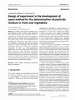 Research paper thumbnail of Design of experiment in the development of spme method for the determination of pesticide residues in fruits and vegetables