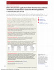 Research paper thumbnail of Effect of Sunscreen Application Under Maximal Use Conditions on Plasma Concentration of Sunscreen Active Ingredients