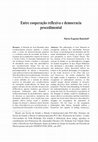 Research paper thumbnail of Entre cooperação reflexiva e democracia procedimental