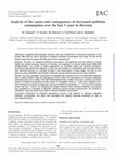 Research paper thumbnail of Analysis of the causes and consequences of decreased antibiotic consumption over the last 5 years in Slovenia