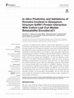 Research paper thumbnail of In silico Prediction and Validations of Domains Involved in Gossypium hirsutum SnRK1 Protein Interaction With Cotton Leaf Curl Multan Betasatellite Encoded βC1