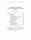 Research paper thumbnail of Global justice in healthcare: developing drugs for the developing world