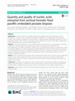 Research paper thumbnail of Quantity and quality of nucleic acids extracted from archival formalin fixed paraffin embedded prostate biopsies