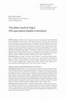 Research paper thumbnail of “The Bitter Smell of Tulips”. The speculative bubble in literature