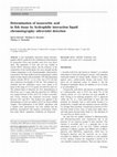 Research paper thumbnail of Determination of isoascorbic acid in fish tissue by hydrophilic interaction liquid chromatographyultraviolet detection