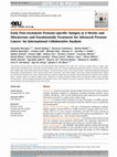 Research paper thumbnail of Early Post-treatment Prostate-specific Antigen at 4 Weeks and Abiraterone and Enzalutamide Treatment for Advanced Prostate Cancer: An International Collaborative Analysis