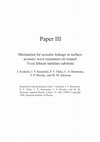 Research paper thumbnail of Mechanism for acoustic leakage in surface-acoustic wave resonators on rotated Y-cut lithium tantalate substrate