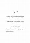 Research paper thumbnail of Scanning Michelson interferometer for imaging surface acoustic wave fields