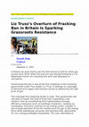 Research paper thumbnail of Liz Truss's Overturn of Fracking Ban in Britain Is Sparking Grassroots Resistance