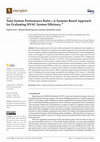 Research paper thumbnail of Total System Performance Ratio—A Systems Based Approach for Evaluating HVAC System Efficiency