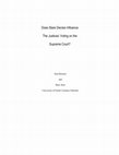 Research paper thumbnail of Does Stare Decisis Influence The Justices’ Voting on the Supreme Court?