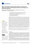 Research paper thumbnail of Silica Nanoparticle Internalization Improves Chemotactic Behaviour of Human Mesenchymal Stem Cells Acting on the SDF1α/CXCR4 Axis